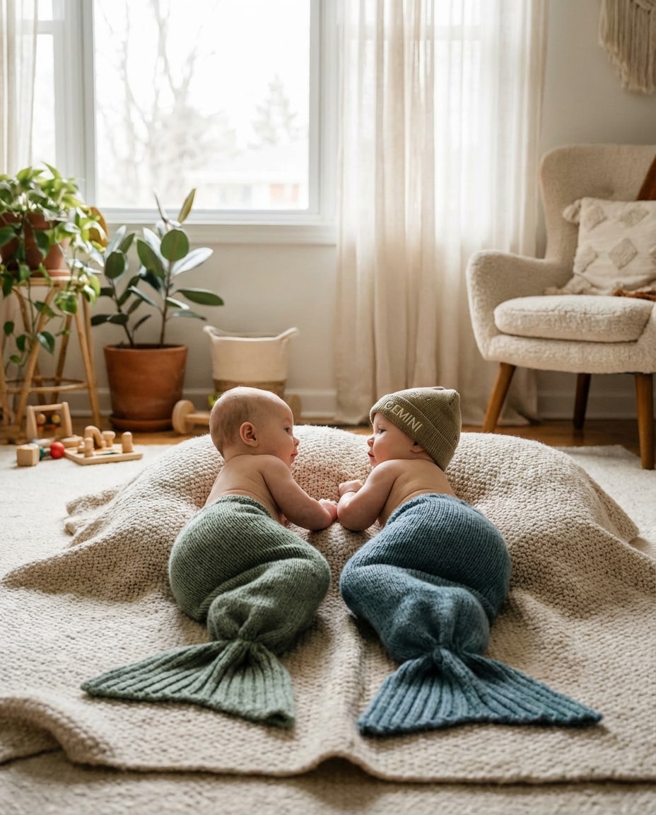 Golden Hour Portrait AI portrait example — Gemini Mermaid Kids Photoshoot Prompts