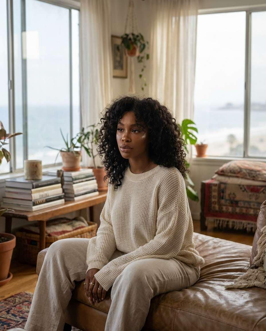 Golden Hour Portrait AI portrait — Gemini AI Prompt Sza Over The Sea