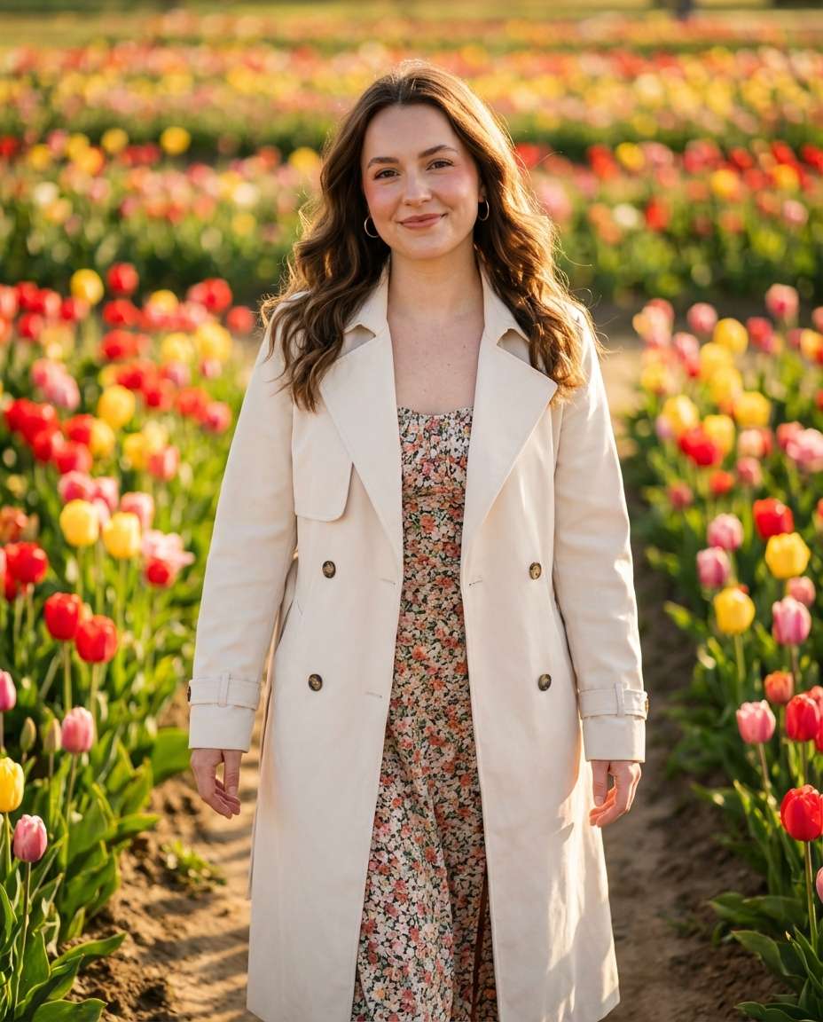 Golden Hour Solo Stroll AI portrait