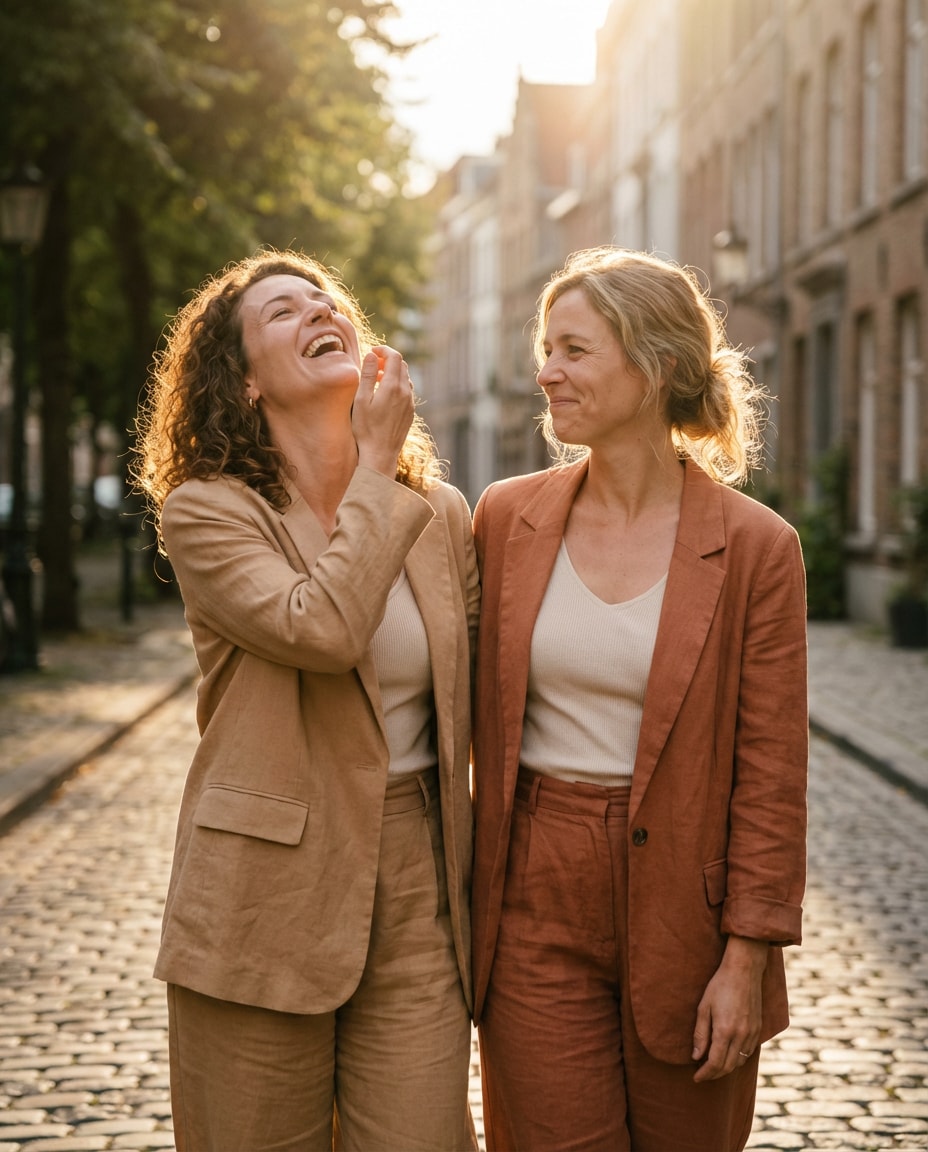 Golden Hour Walk AI portrait — Gemini Prompt for Sisters