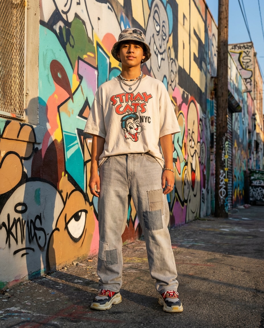 Graffiti Alley Pop AI portrait