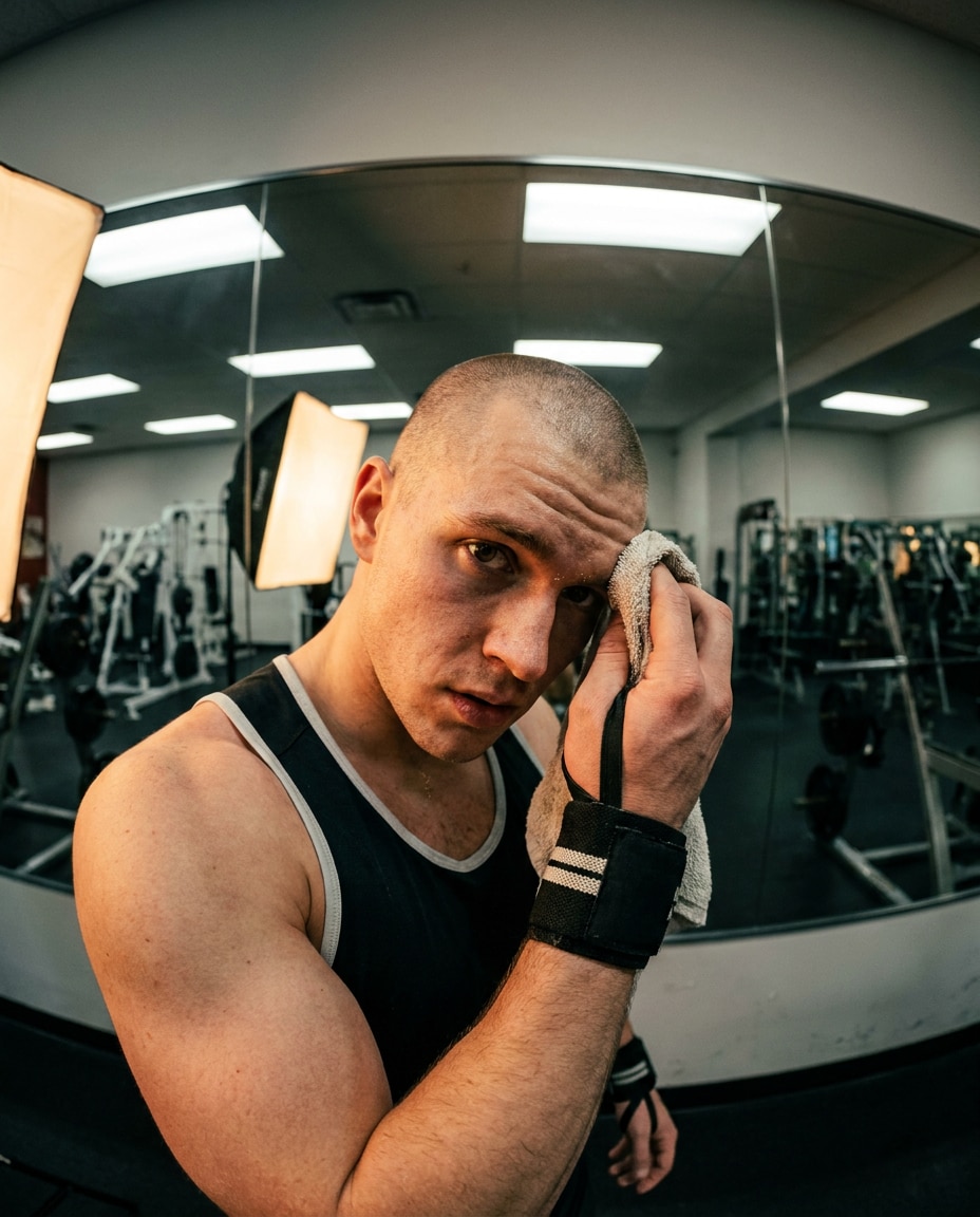 Gym Mirror Energy AI portrait — Free Copy & Paste