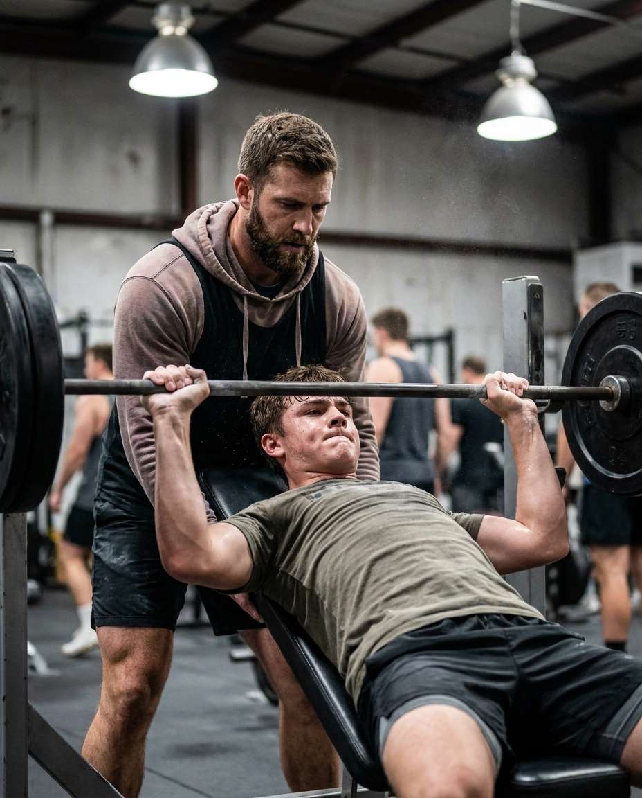Gym Spotter AI portrait — Gemini Brother Prompts