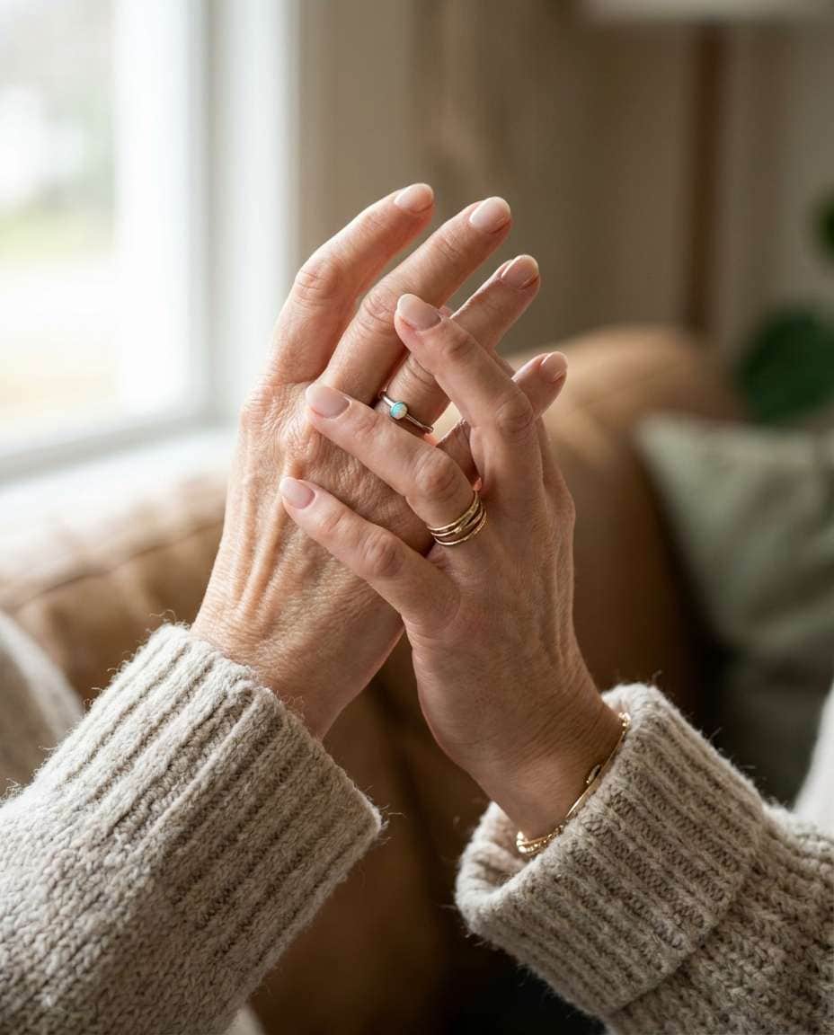 Hands and Rings AI portrait example — Gemini Prompt for Sisters