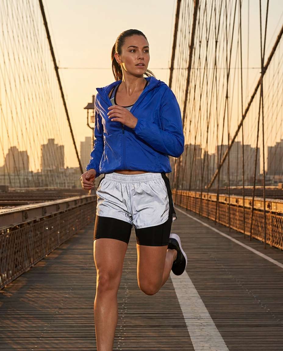 High-Impact Running Look AI portrait example — Gemini AI Prompt for Workout Clothes
