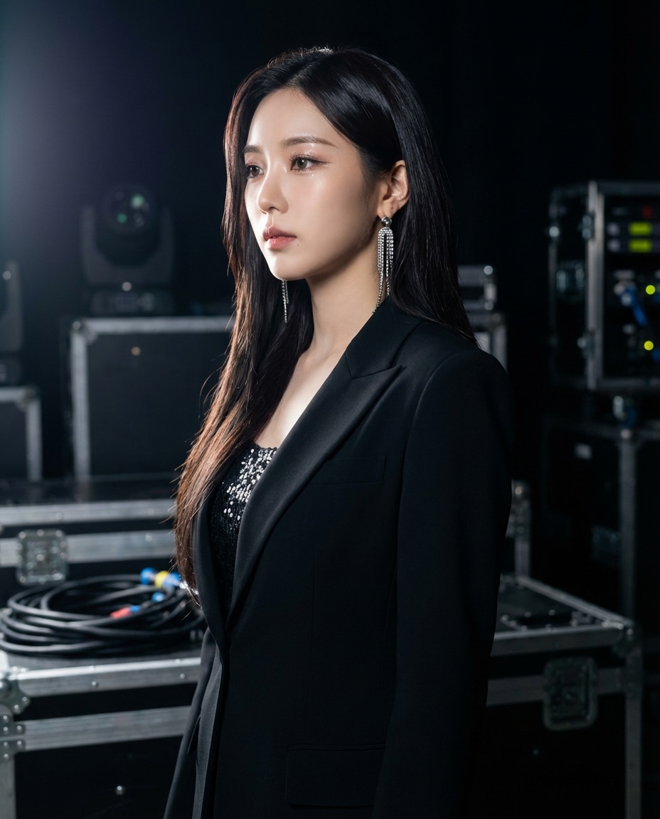 Idol Stage Backstage AI portrait — Gemini AI Korean Style Prompt