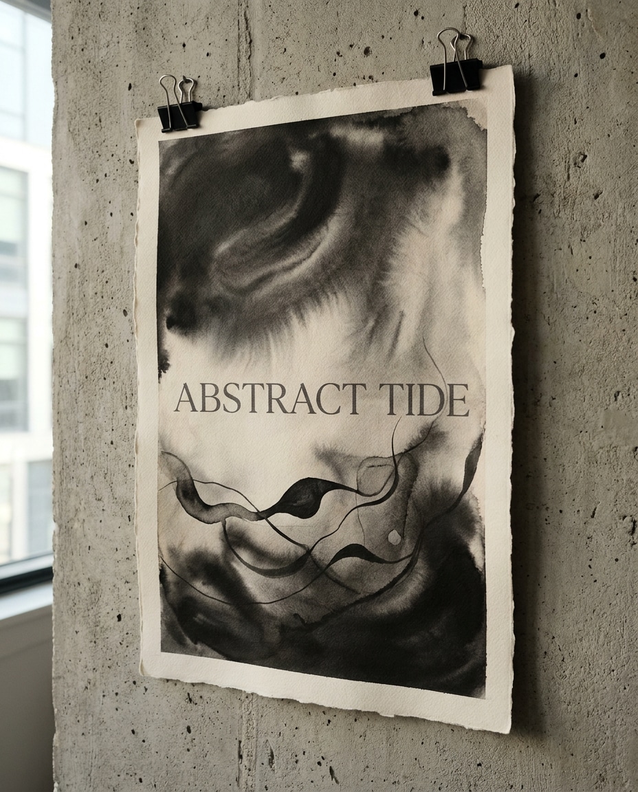 Ink Wash Darkness AI portrait — Gemini AI Dark Aesthetic Poster Prompts