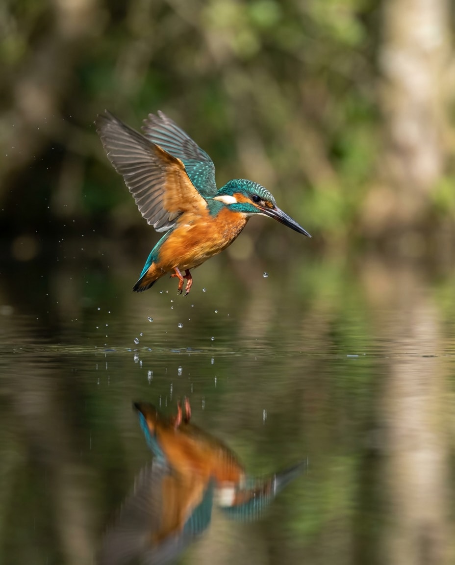 Kingfisher Dive Moment AI portrait — Gemini AI Bird Prompt