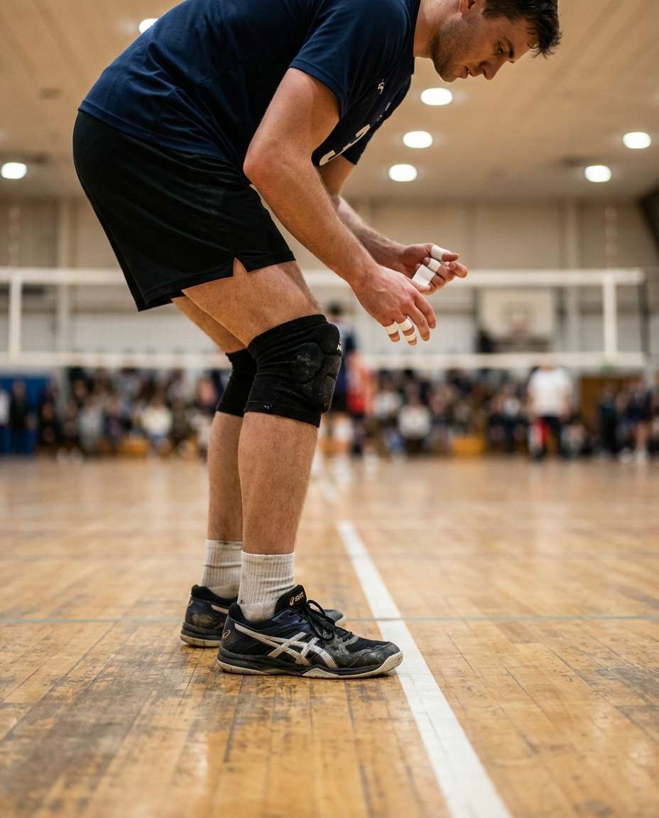 Knee Pads Detail AI portrait example — Gemini AI Volleyball Player Photo Prompts