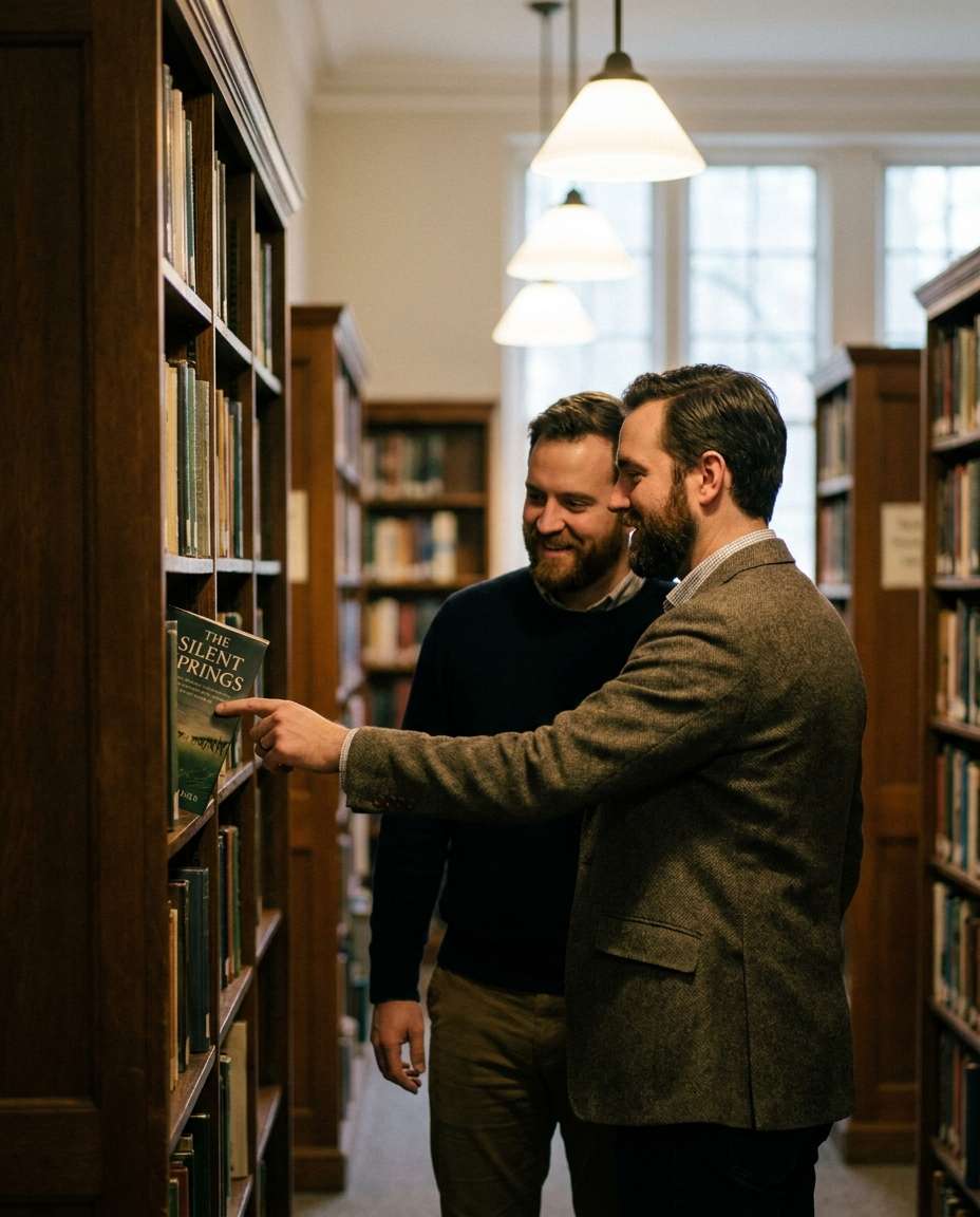 Library Quiet AI portrait — Gemini Brother Prompts