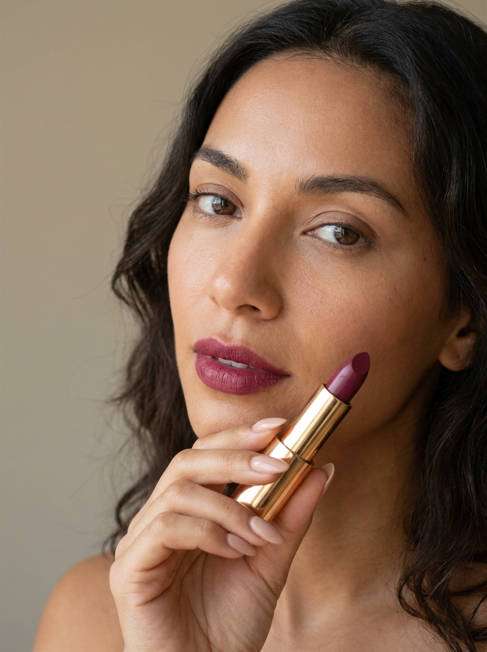 Lip Color Showcase Portrait AI portrait example — Gemini Lipstick Prompt