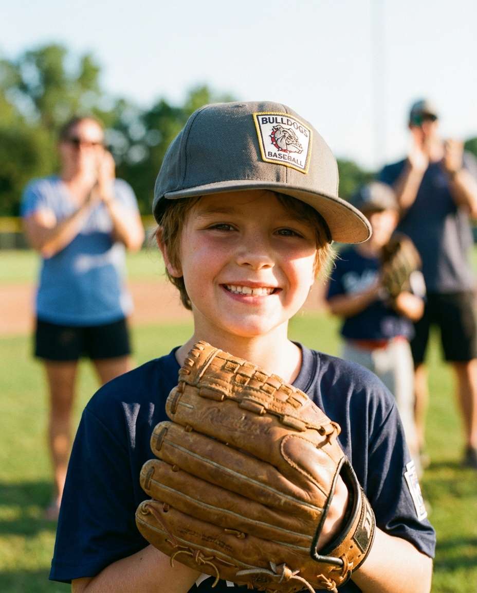 Little League Joy AI portrait — Gemini AI Baseball Photo Prompts