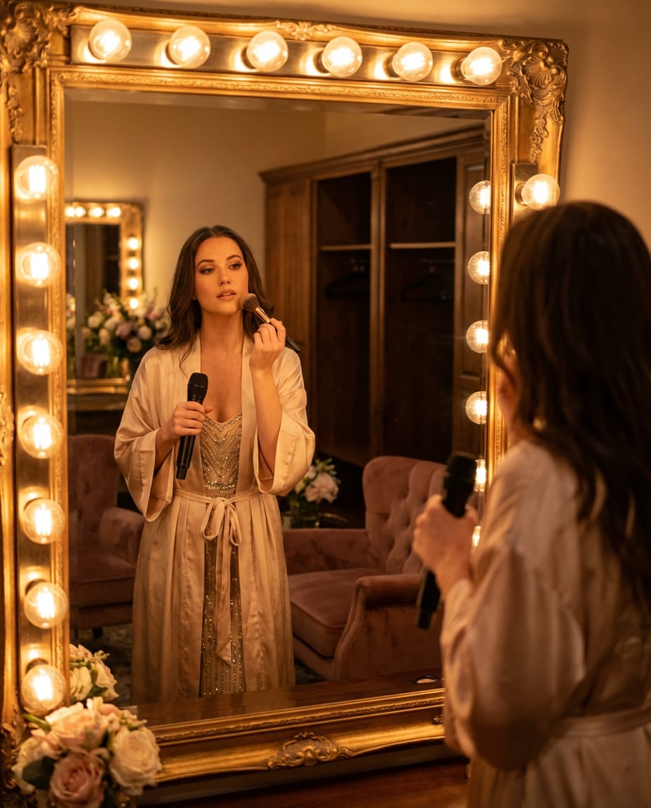 Luxury Dressing Room AI portrait — Gemini AI Singer Photo Prompts
