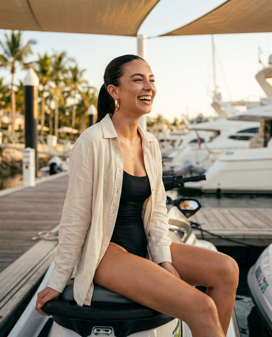 Luxury Resort Dock AI portrait