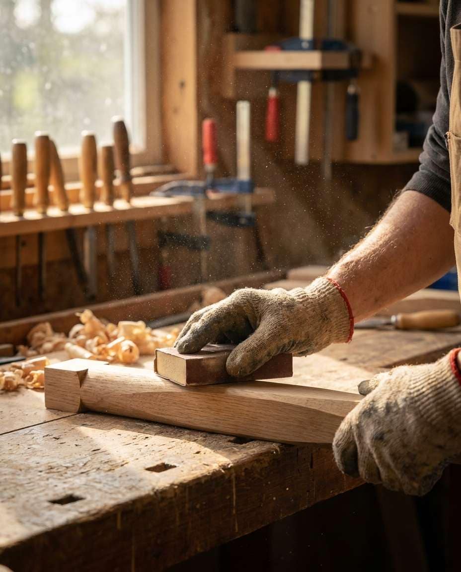 Maker Workshop Hands AI portrait — Gemini AI Prompt for Furniture