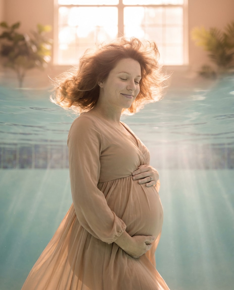 Maternity Weightless Calm AI portrait