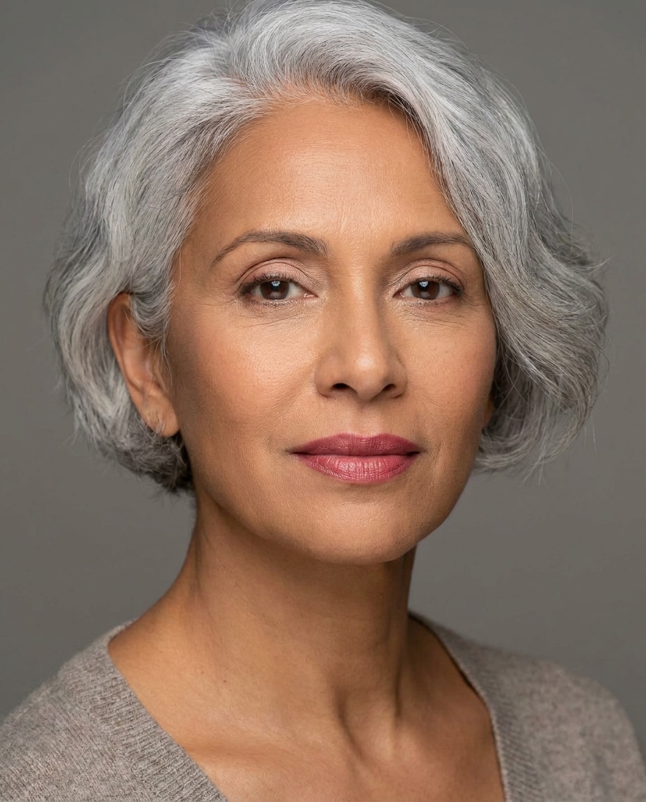 Mature Satin Rose AI portrait example — Gemini Lipstick Prompt