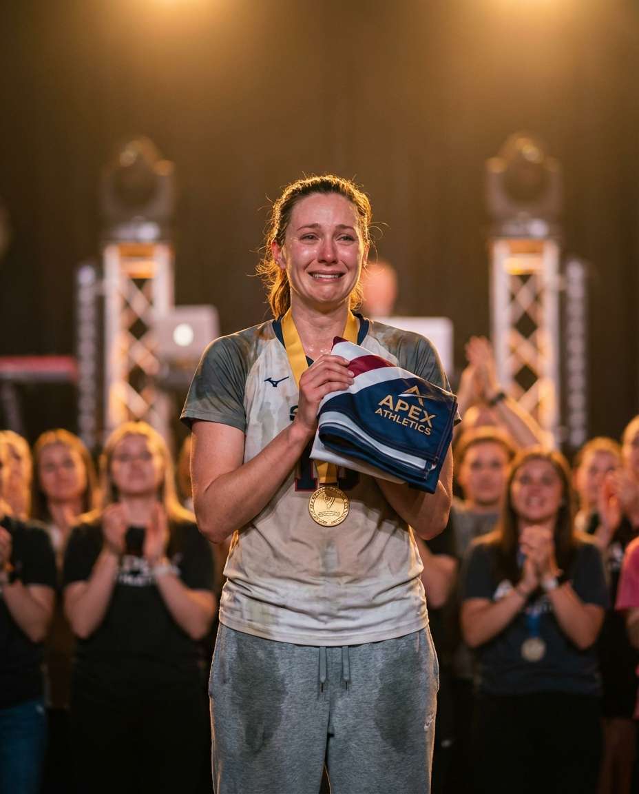Medal Ceremony Pride AI portrait example — Gemini AI Volleyball Player Photo Prompts