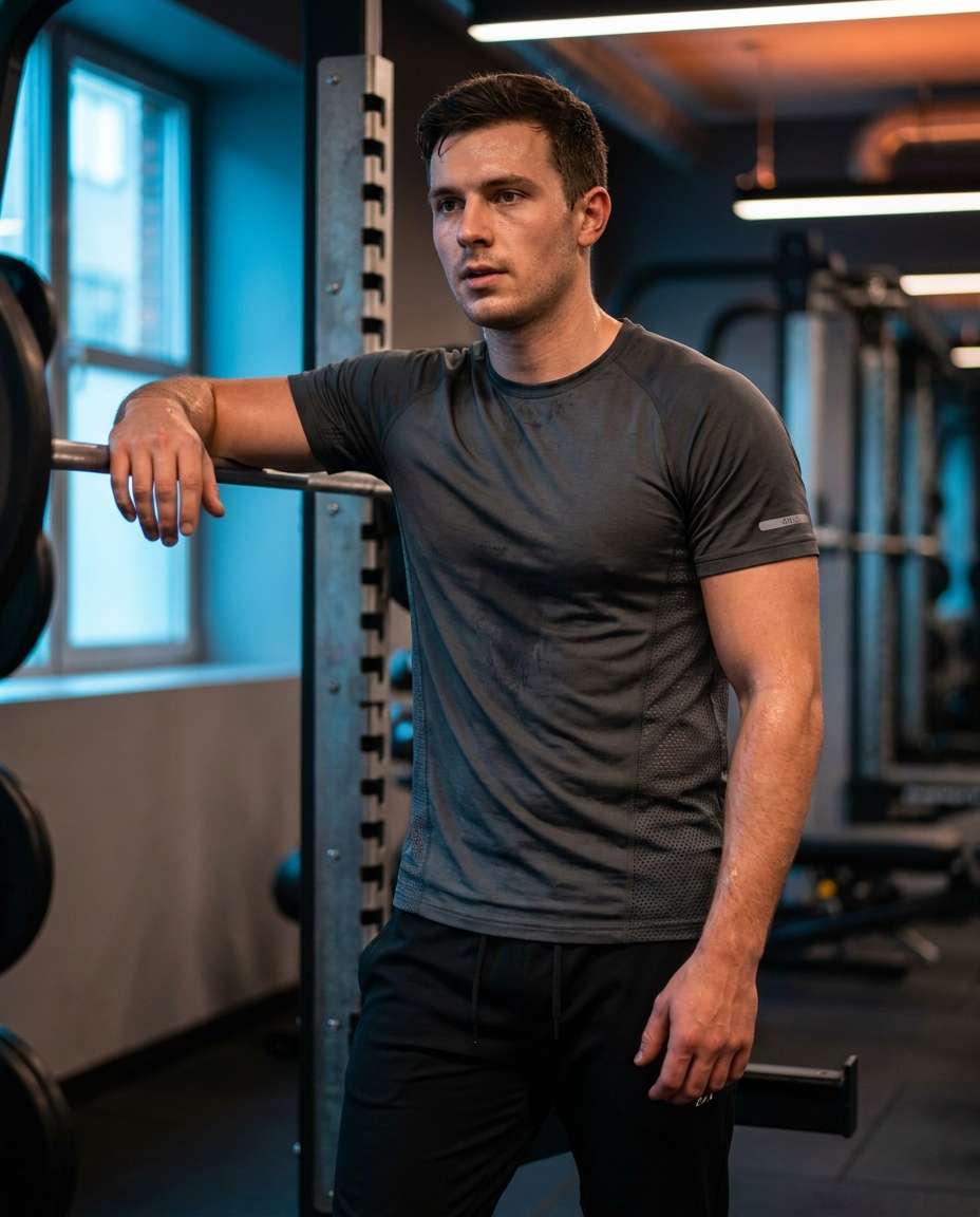 Mesh Panels Training AI portrait example — Gemini AI Prompt for Workout Clothes