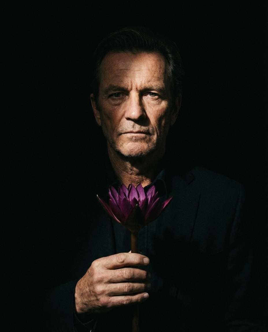 Minimal Black Lotus Studio AI portrait example — AI Lotus Flower Photo Prompt