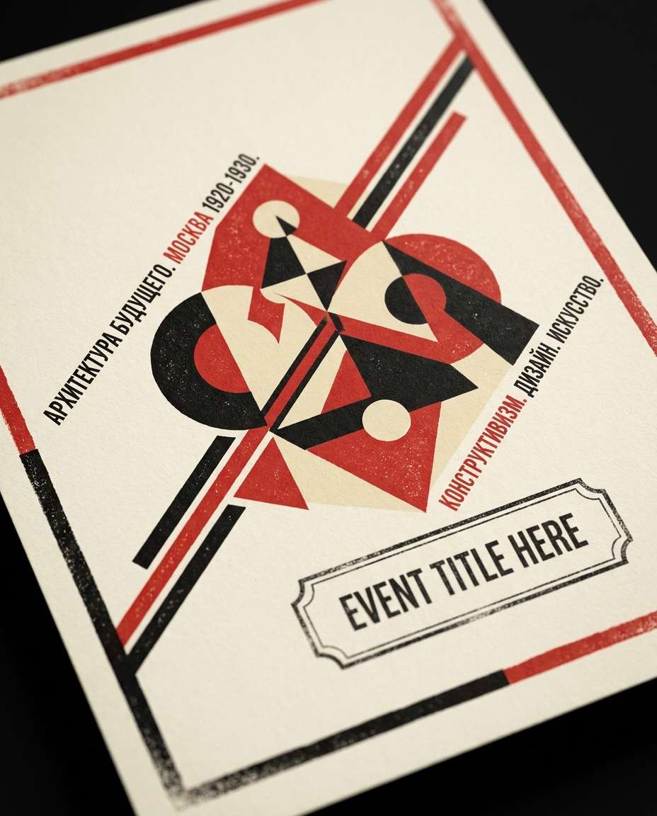 Minimal Geometric Emblem AI portrait — Gemini & ChatGPT AI Constructivism Poster Prompts
