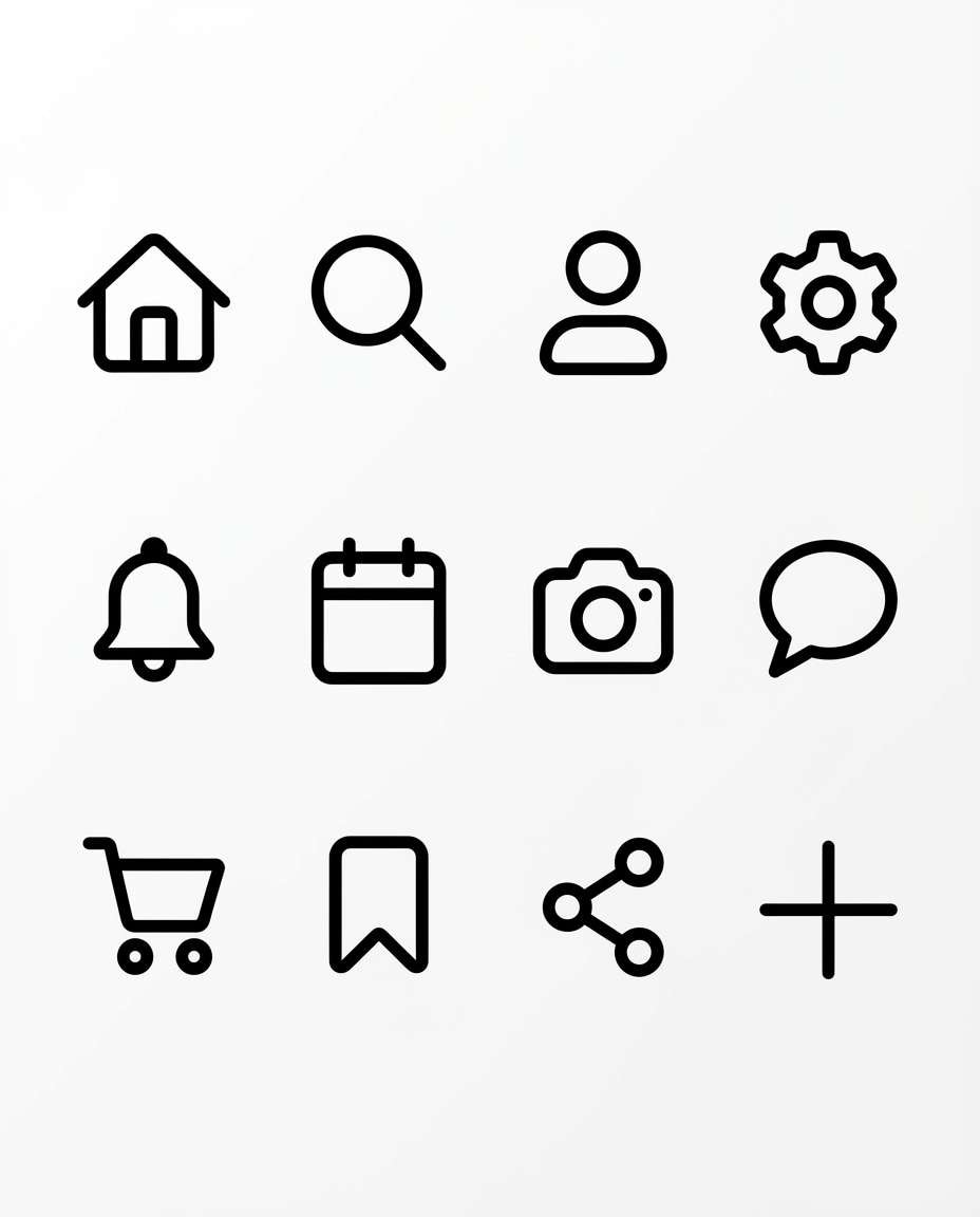Minimal Outline Pack AI portrait