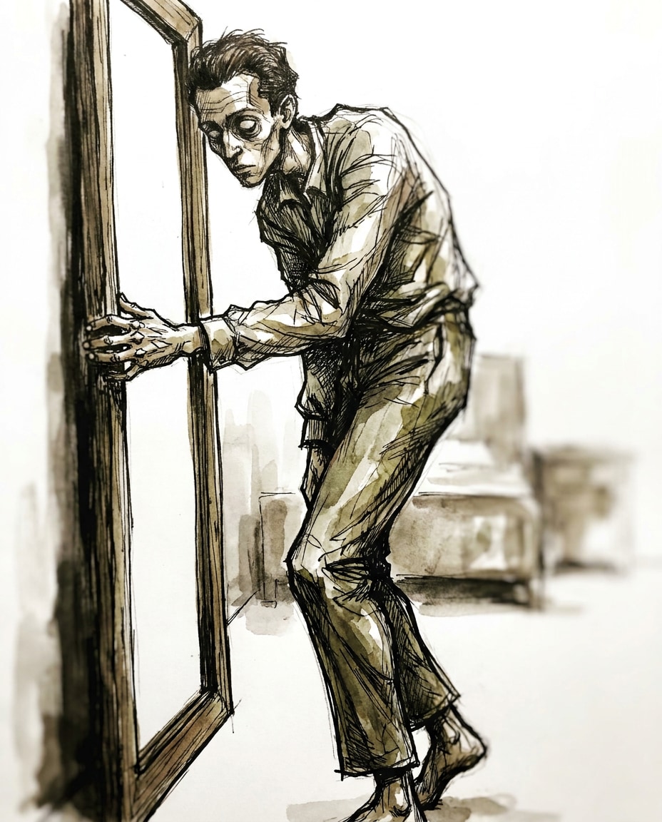 Mirror Room Snapshot AI portrait example — Gemini & ChatGPT AI Egon Schiele Art Prompts