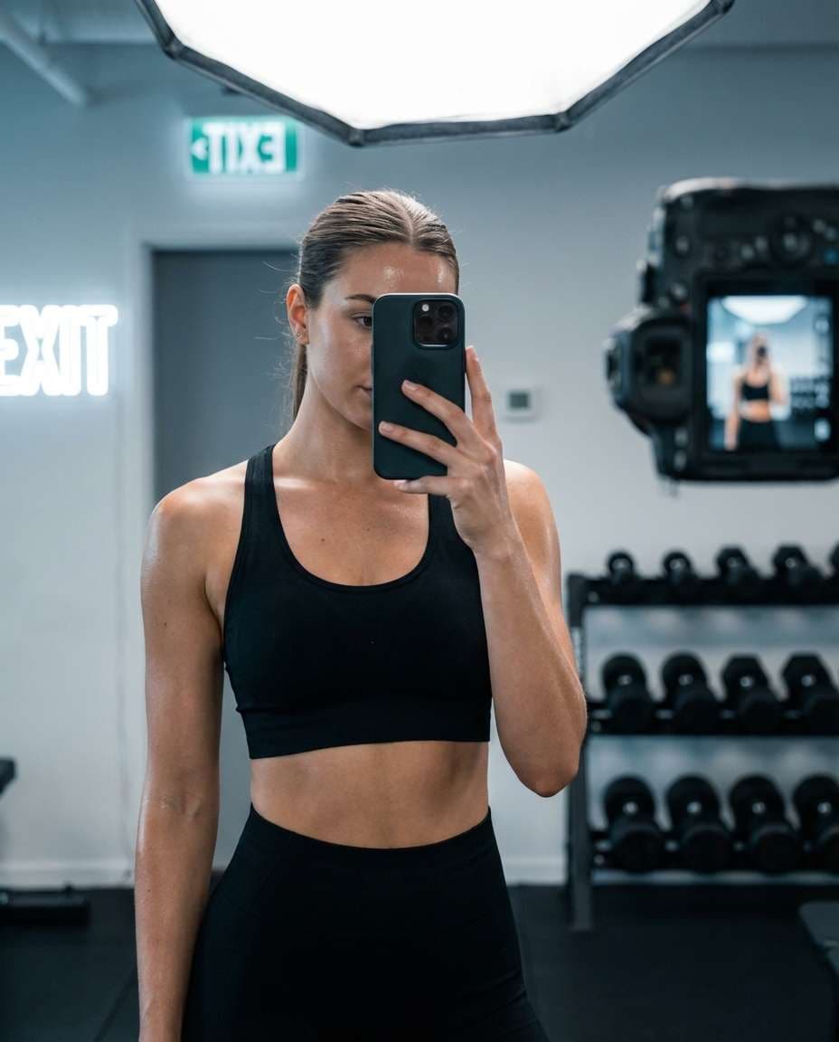 Mirror Selfie Glow AI portrait