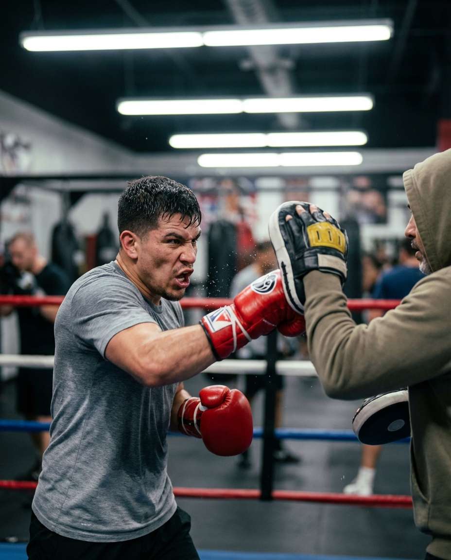 Mitts And Focus AI portrait — Gemini AI Boxing Photo Prompts