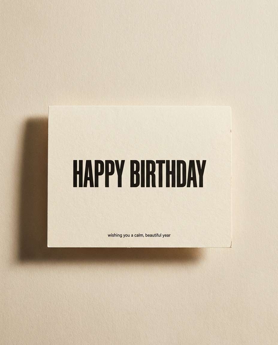 Modern Birthday Type AI portrait — AI Minimalist Card Prompts