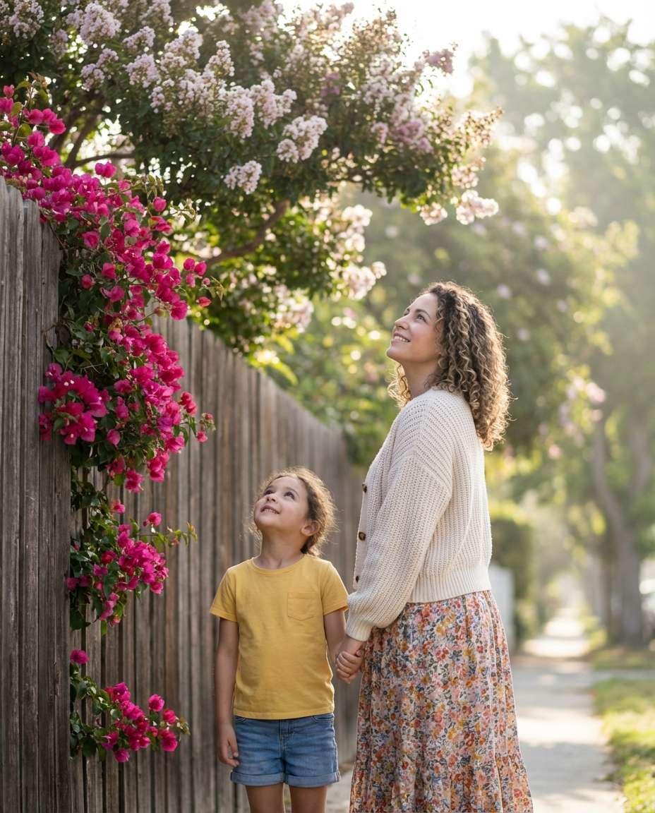 Mom and Child Walk AI portrait