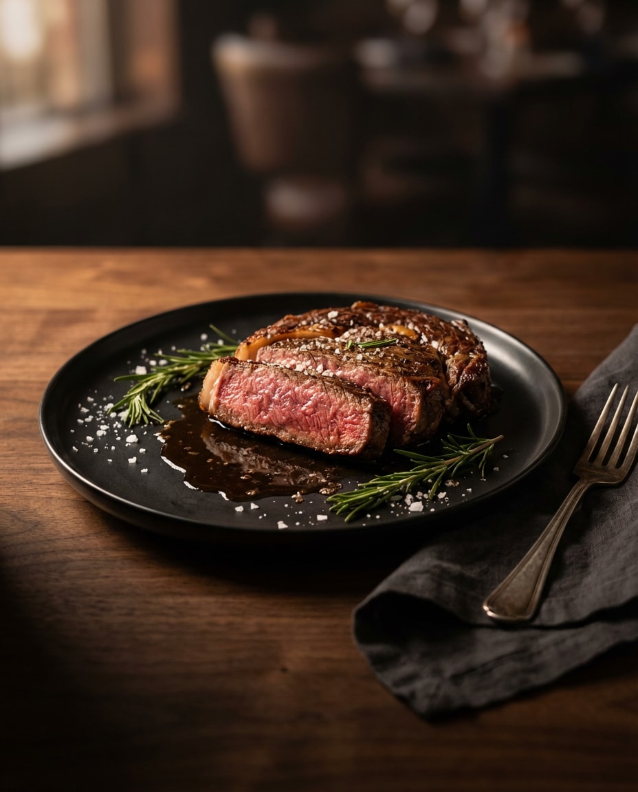Moody Steak Sizzle AI portrait