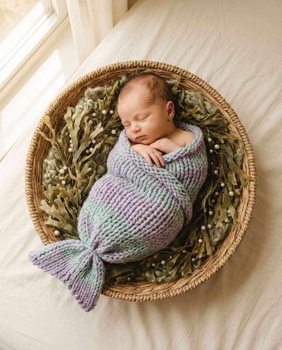 Newborn Tail Blanket AI portrait