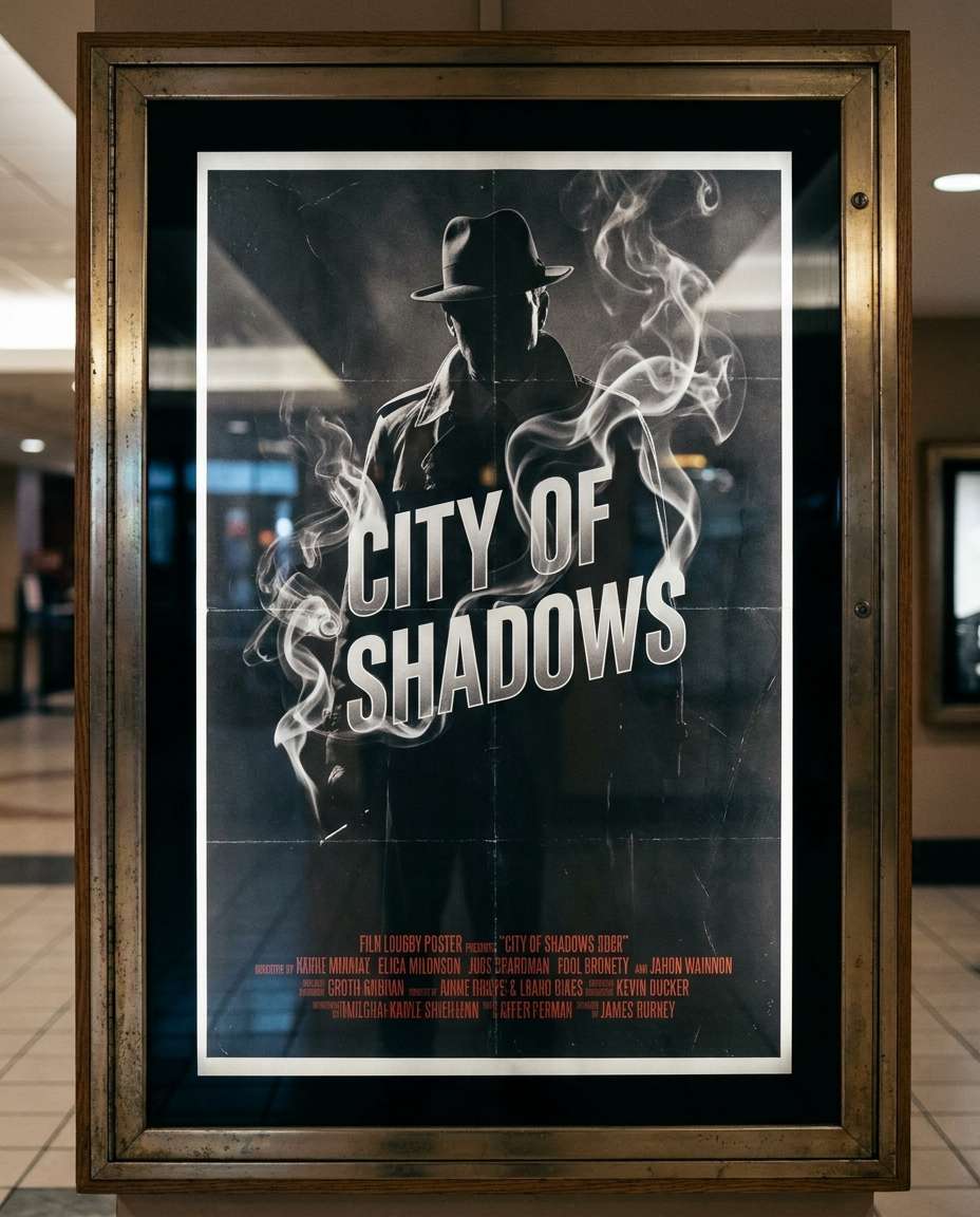 Noir Movie One-Sheet AI portrait — Gemini AI Dark Aesthetic Poster Prompts
