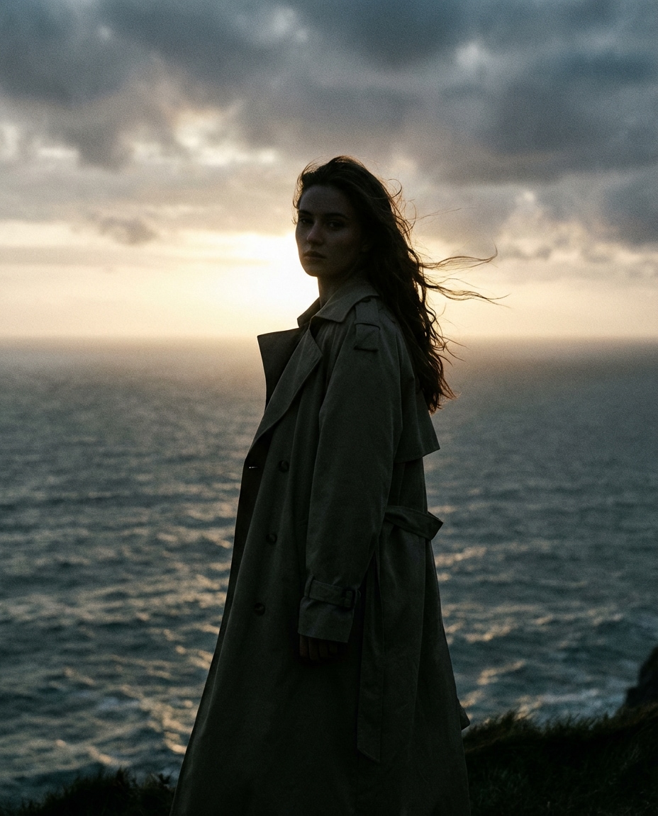 Ocean Wind Silhouette AI portrait — Gemini AI Prompt Sza Over The Sea