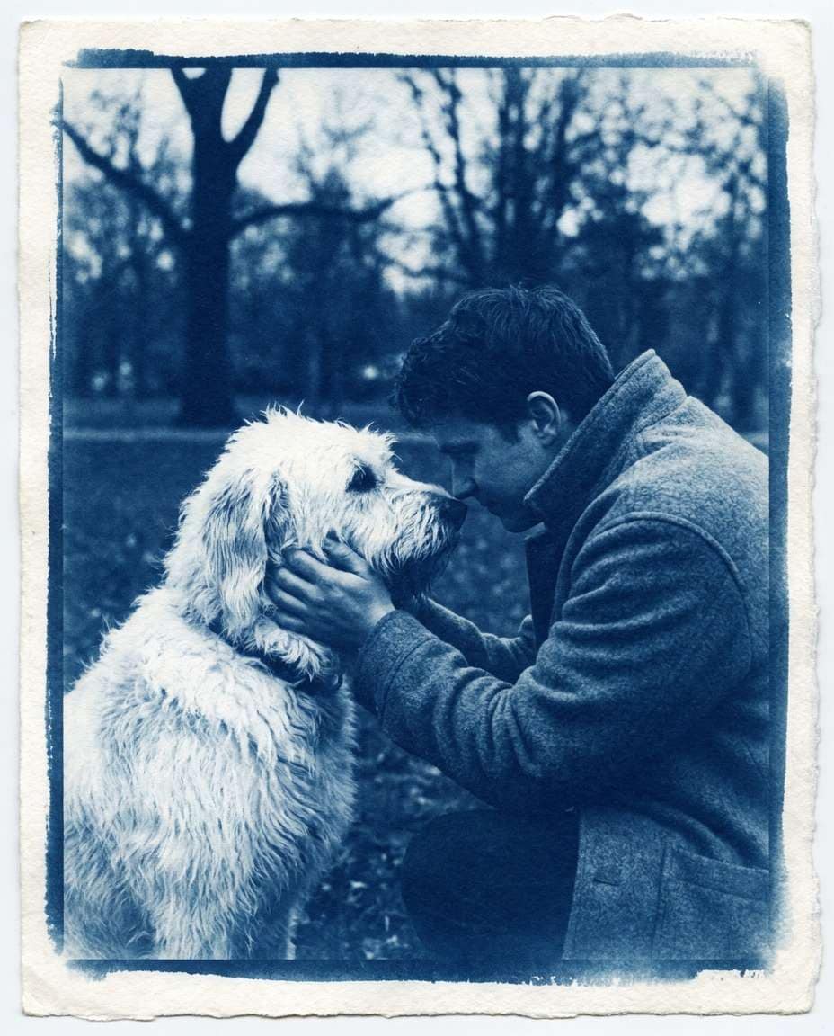 Owner and Dog AI portrait