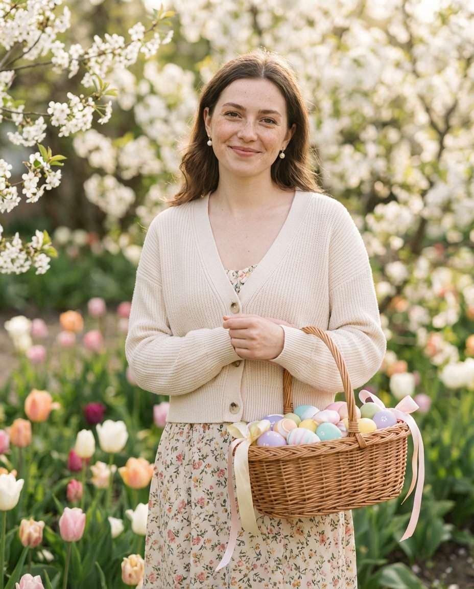 Pastel Basket Portrait AI portrait