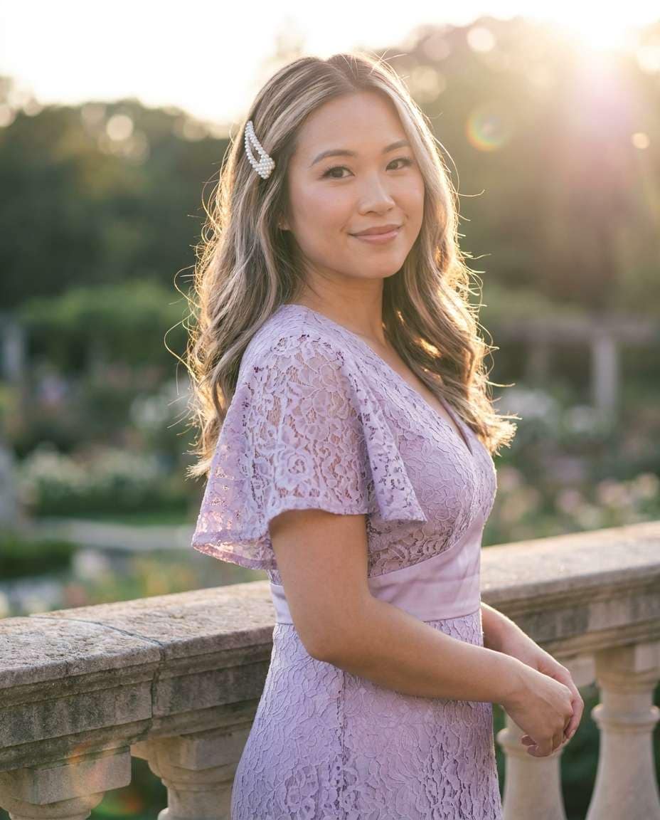 Pastel Lace Balcony AI portrait