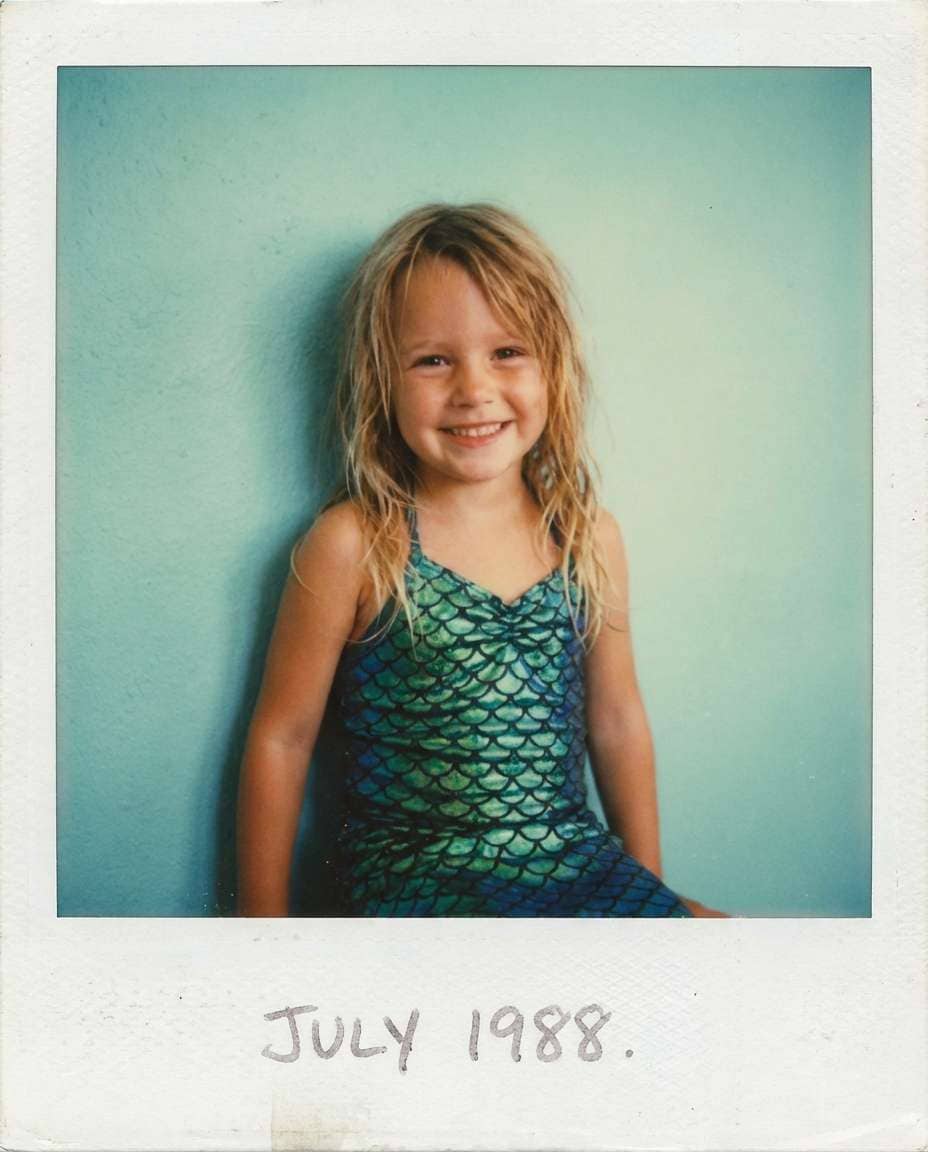 Polaroid Mermaid Moment AI portrait example — Gemini Mermaid Kids Photoshoot Prompts