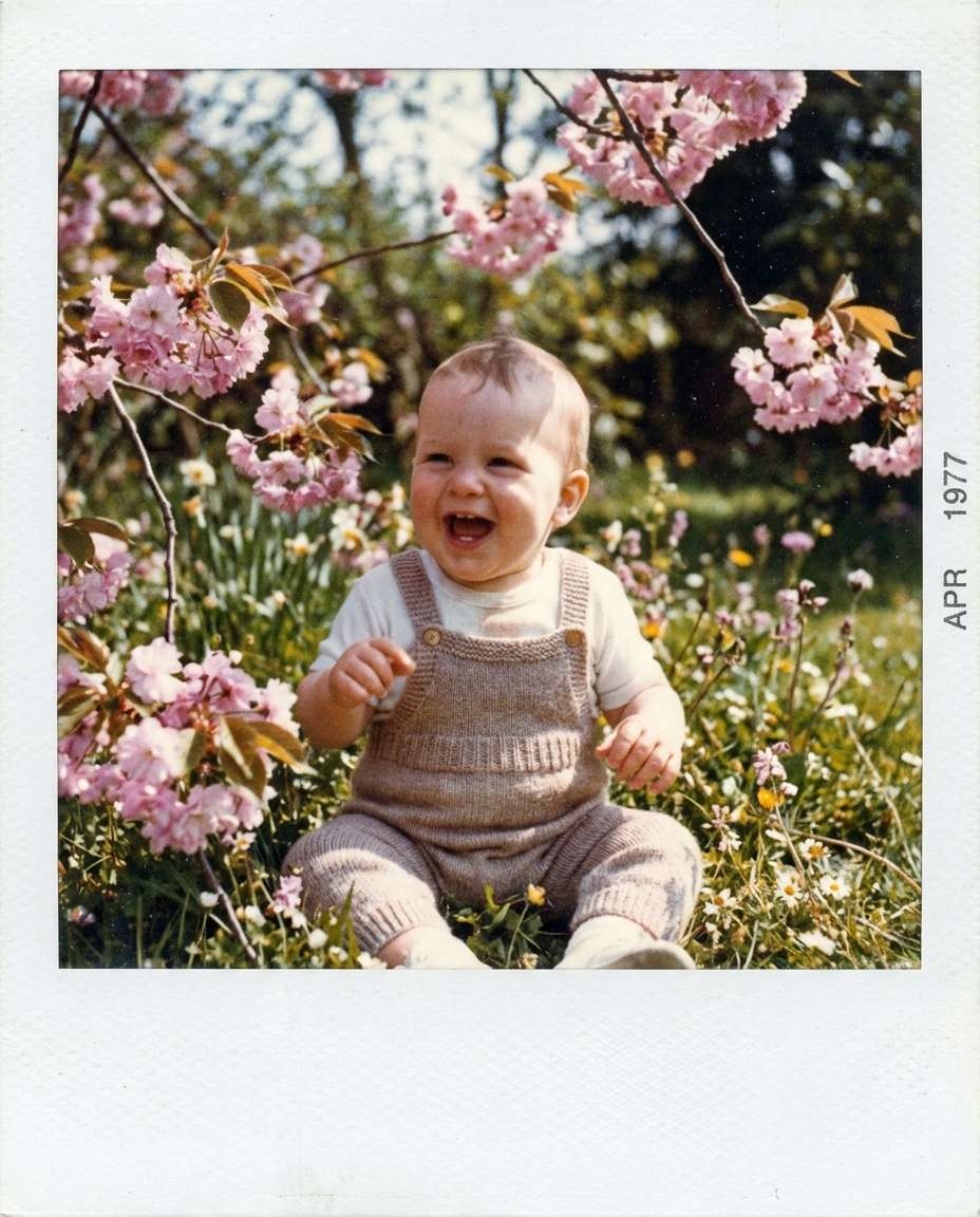 Polaroid Spring Snapshot AI portrait example — AI Baby Flower Photo Prompt