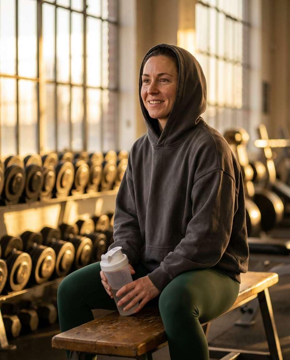 Protein Shake Lifestyle AI portrait — Gemini Gym Photo Prompt
