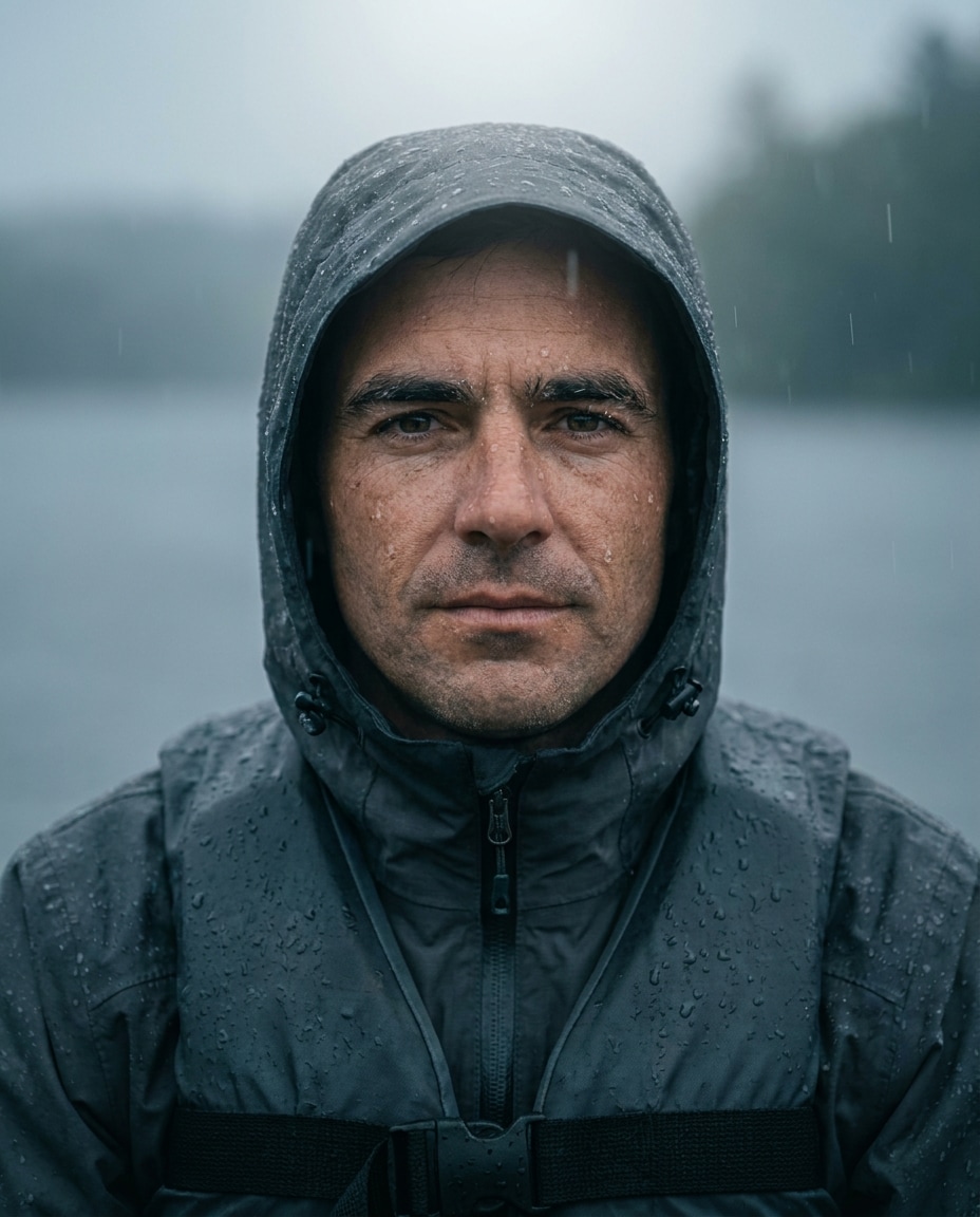 Rainy Day Realism AI portrait example — Gemini AI Jet Ski Photo Prompts for Cinematic, Realistic Action Shots