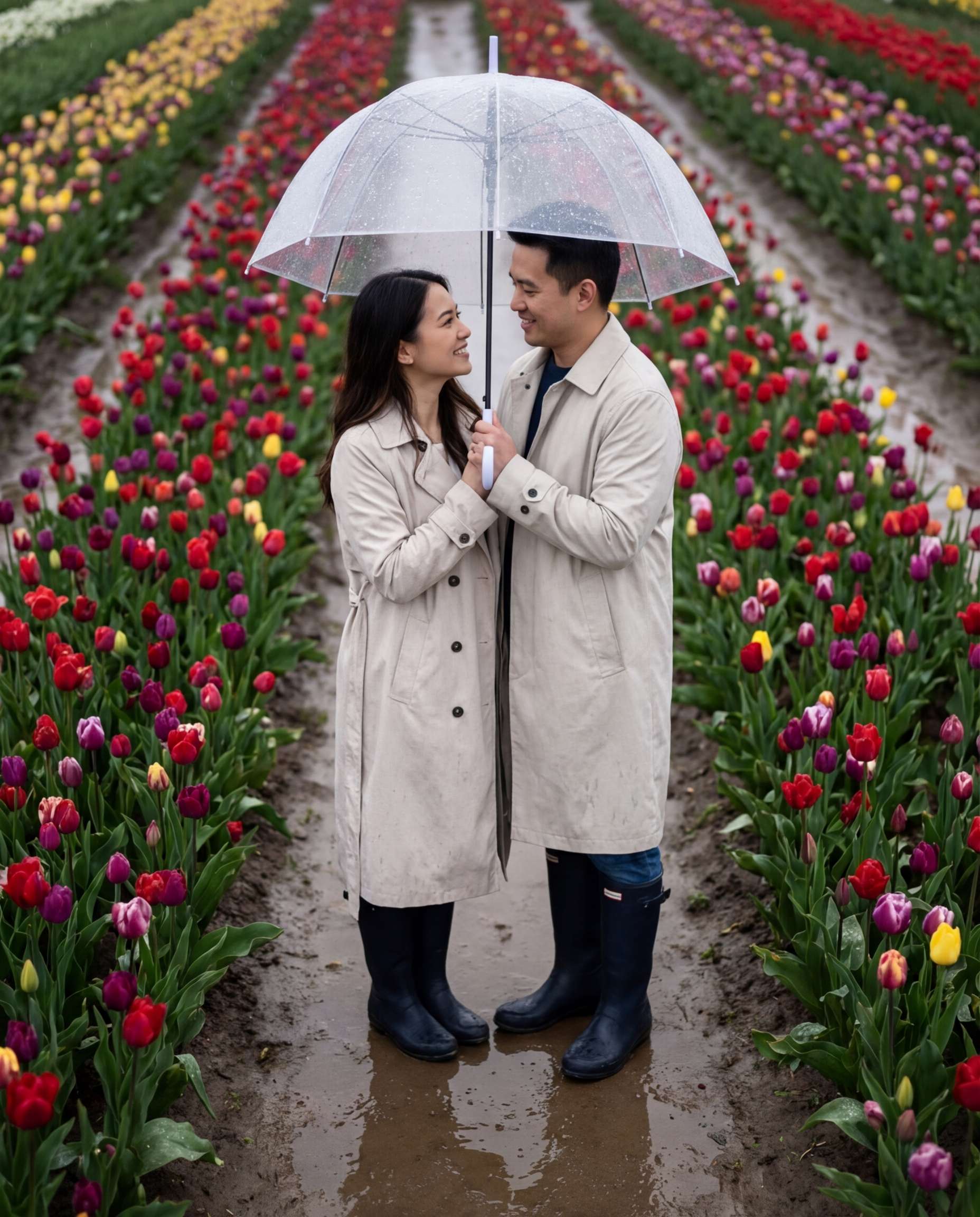 Rainy Day Romance AI portrait