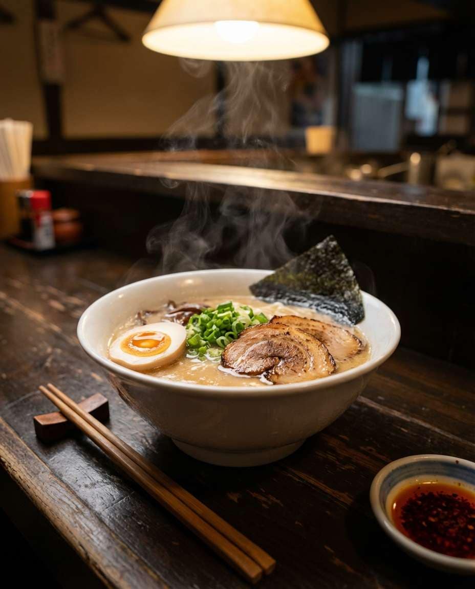 Ramen Steam Close-Up AI portrait