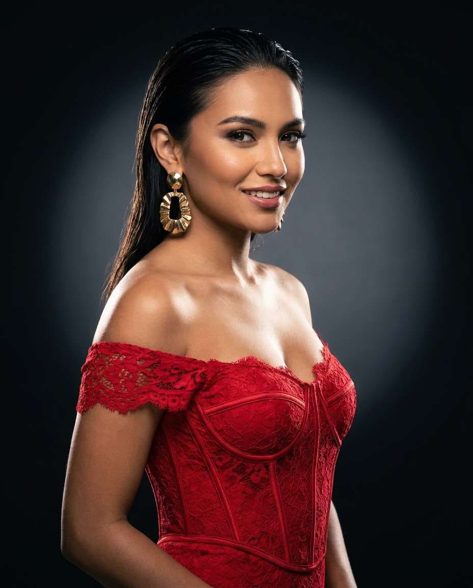 Red Lace Drama AI portrait