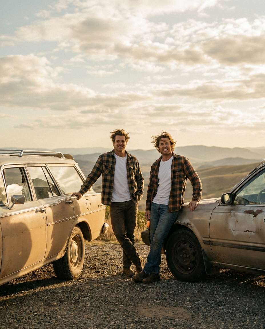 Road Trip Stop AI portrait — Gemini Brother Prompts