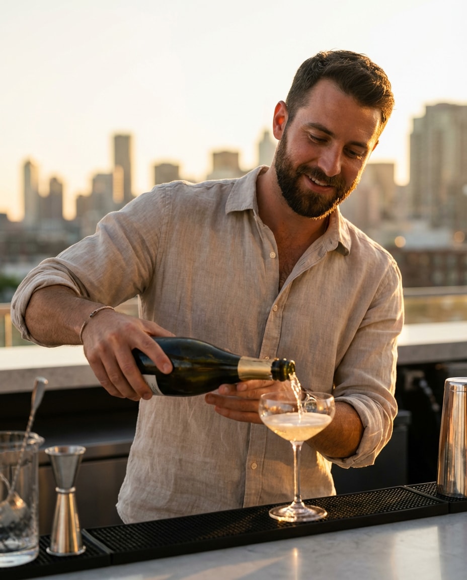 Rooftop Golden Hour AI portrait