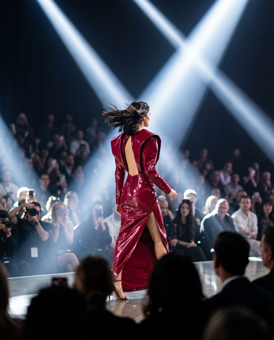 Runway Moment AI portrait example — Gemini AI Backless Dress Prompt