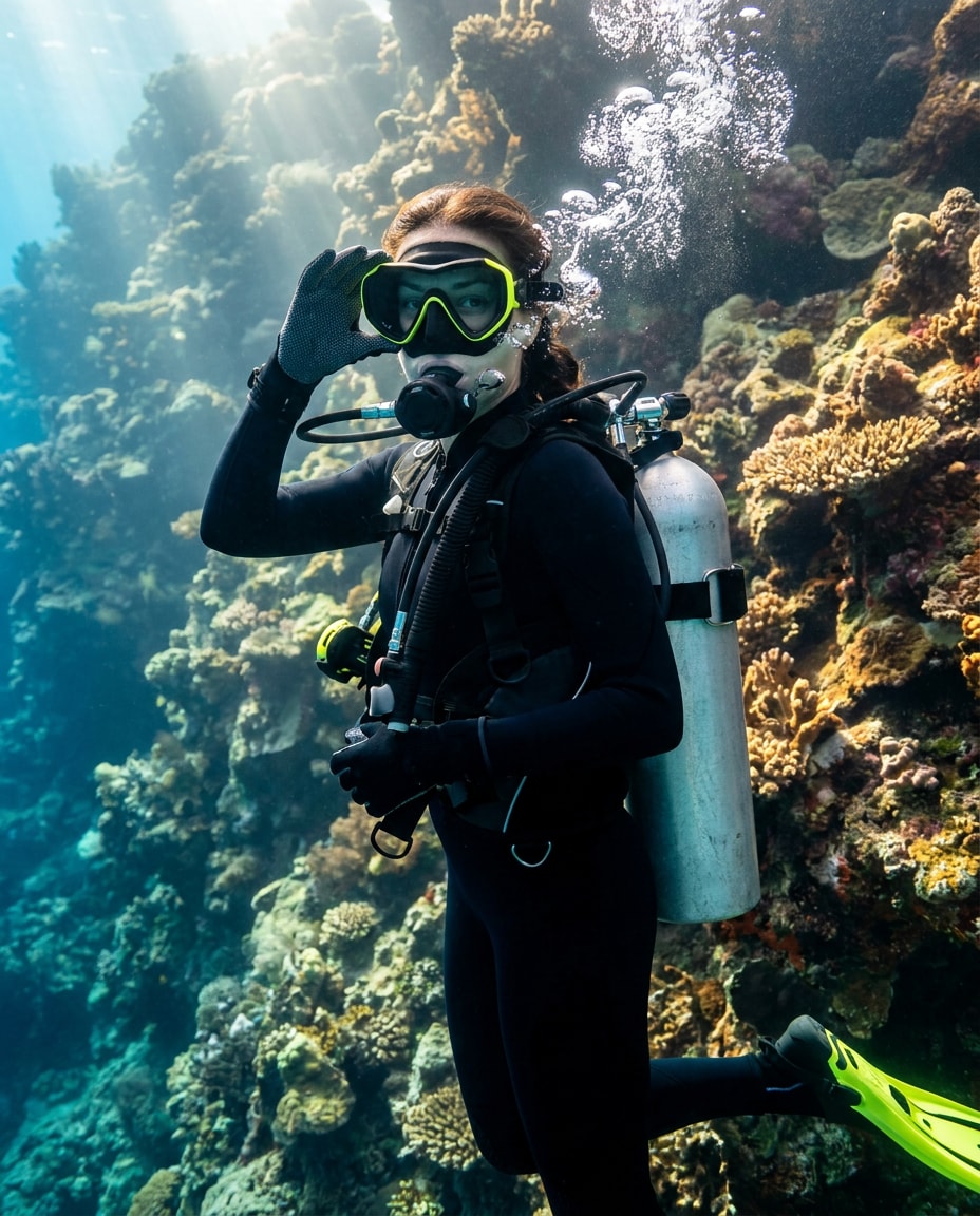 Scuba Vogue Moment AI portrait