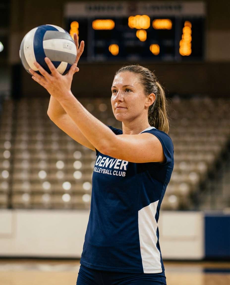Serve Toss Portrait AI portrait example — Gemini AI Volleyball Player Photo Prompts
